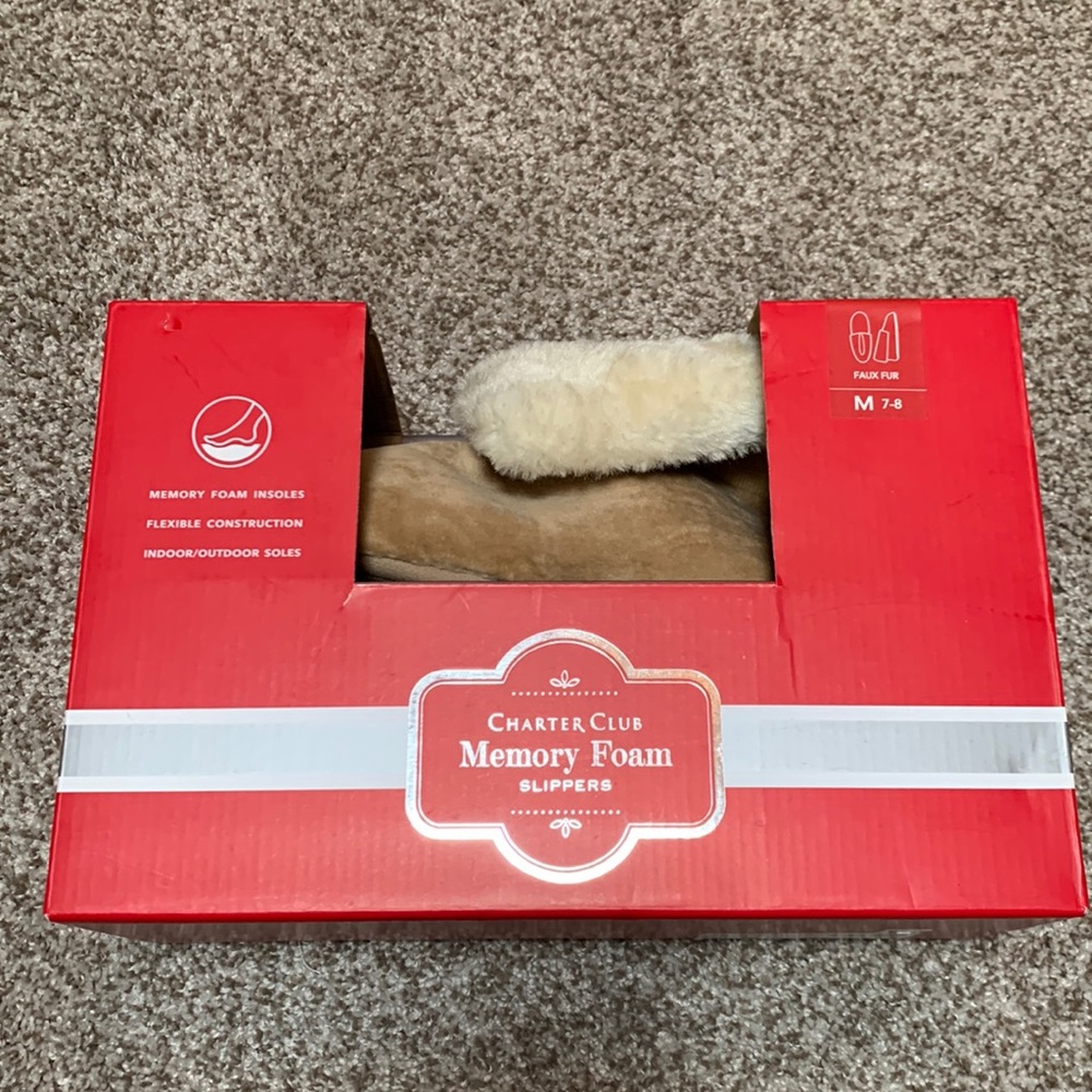 Charter Club Memory Foam Slippers